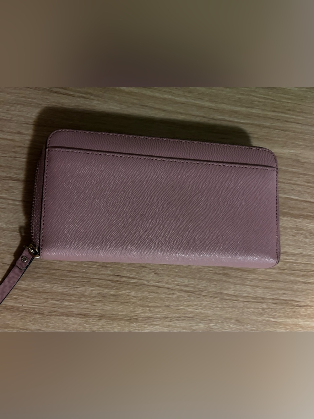 kate spade Pink Saffiano Zip-Around Wallet with Gold Hardware - Picture 2 of 5